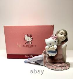 Lladro Nao Girl Playing with Hello Kitty Sanrio Porcelain Figure with Box Spain