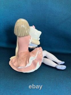 Lladro Nao Hello Kitty Ceramic Figure Pink, 8 tall, used, no box