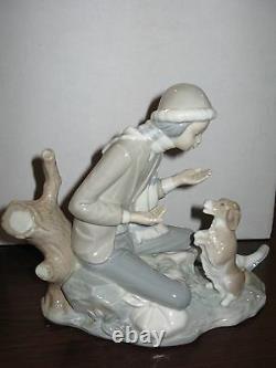 Lladro Nao LESSON FOR THE DOG #140 Boy Figure Handpainted