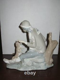 Lladro Nao LESSON FOR THE DOG #140 Boy Figure Handpainted