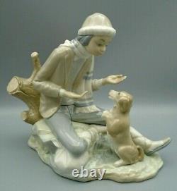 Lladro Nao LESSON FOR THE DOG #140 Boy Figure Handpainted Made in Spain