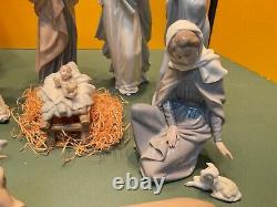 Lladro Nao Nativity Kings Gaspar 412 Melchor 413 Baltasar 414 Buey 309 +6 figure