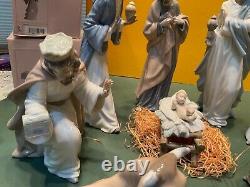 Lladro Nao Nativity Kings Gaspar 412 Melchor 413 Baltasar 414 Buey 309 +6 figure