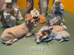 Lladro Nao Nativity Kings Gaspar 412 Melchor 413 Baltasar 414 Buey 309 +6 figure