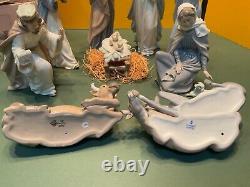 Lladro Nao Nativity Kings Gaspar 412 Melchor 413 Baltasar 414 Buey 309 +6 figure