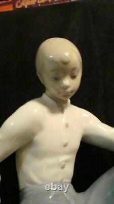 Lladro Nao No. 175 Boy Figure w Snails Handpainted Porcelain