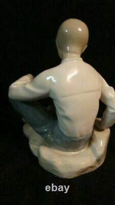 Lladro Nao No. 175 Boy Figure w Snails Handpainted Porcelain