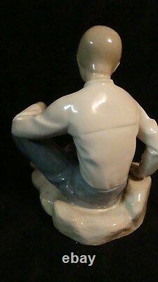 Lladro Nao No. 175 Boy Figure with snails Handpainted Porcelain RARE & Vintage