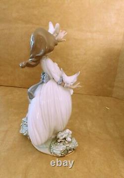 Lladro Nao Rare Girl With Doves #423 Mint Condition In Original Box 10 Tall