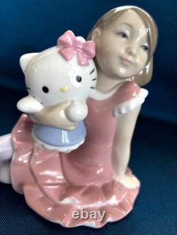 Lladro Nao Sanrio Hello Kitty Ceramic Figure Pink Girl Stay by My Side New jp