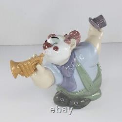 Lladro Nao Sing Along Clown Figurine 2004 Porcelain #1492 Hat Trumpet Figure