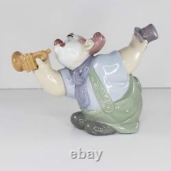 Lladro Nao Sing Along Clown Figurine 2004 Porcelain #1492 Hat Trumpet Figure