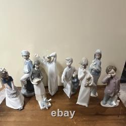 Lladro Nao porcelain figurines, excellent condition no damage