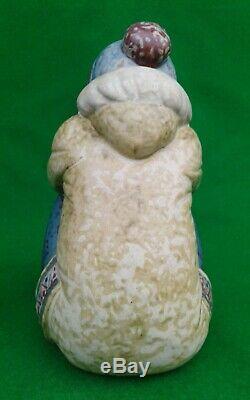 Lladro Pensive Eskimo Boy Gres Finish 2159