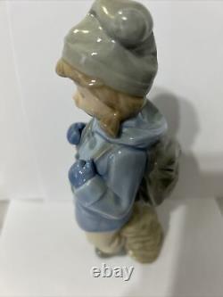 Lladro Porcelain Figure Girl With Puppy 1992 #1038 Nao