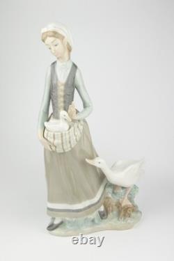 Lladro Porcelain Figure, Girl with Goose, by V Martinez, no. 4815