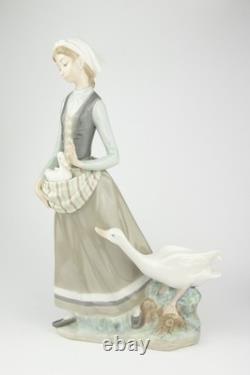 Lladro Porcelain Figure, Girl with Goose, by V Martinez, no. 4815