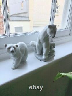 Lladro Porcelain Polar Bear Decorative Set