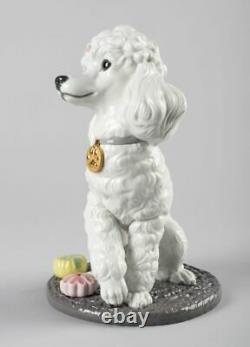 Lladro Porcelain Poodle with Mochis Dog Figurine 01009472