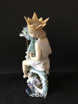 Lladro Prince of The Sea. 1821. Prince on Seahorse. Limited Ed. Signed. 12.5'