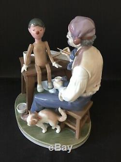 Lladro Puppet Painter. 5396. Giuseppe painting Pinocchio