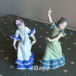 Lladro Spanish Porcelain Figurine Flamenco Dancer Girl Lolita Juanita 5192 5193