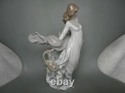 Lladro Spring Splendor Figure Lady Girl With Flower Basket #5898