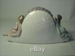 Lladro TWO SISTERS CLOCK 5776 First Quality Fully Working 11 Photos