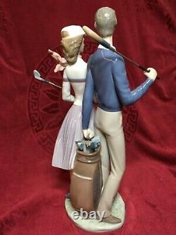 Lladro The Golfing Couple 1453 Mint Condition Original Box And Certificate