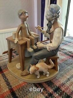Lladro The Puppet Painter Giuseppe And Pinocchio