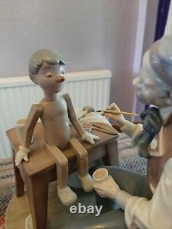 Lladro The Puppet Painter Giuseppe And Pinocchio