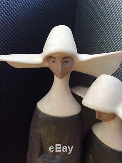 Lladro Two Nuns Religious Rare Retired Editions