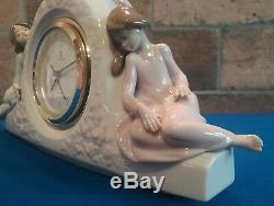Lladro Two Sisters Clock 5776 WORLDWIDE FREE POSTAGE