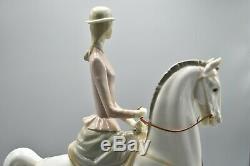 Lladro Woman on Horse HUGE Piece