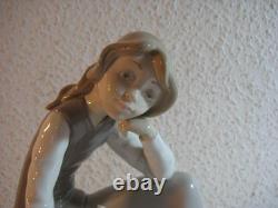 Lladro by Nao Porcelain Figurine Girl with Dove from Collection