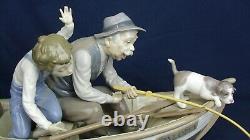 Lladro figure GRAMPS boy & grandad fishing model 5215