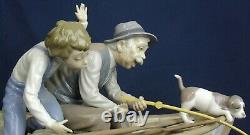 Lladro figure GRAMPS boy & grandad fishing model 5215