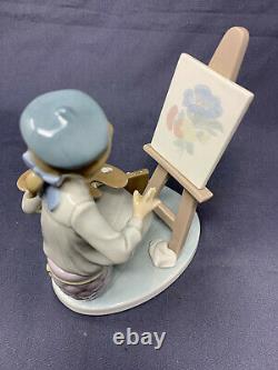 Lladro figure, Girl, Painting Picture'Still Life' 5363, Missing Brush