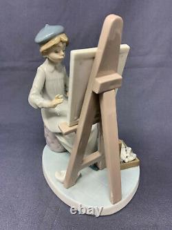 Lladro figure, Girl, Painting Picture'Still Life' 5363, Missing Brush