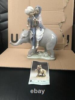 Lladro figurine 5352 Rare Children On Elephant