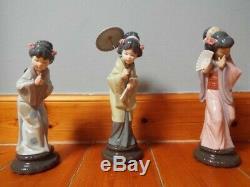 Lladro figurine collection 17 pieces mostly oriental in theme