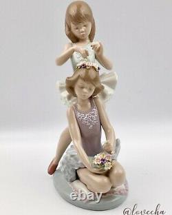 Lladro figurines'First Ballet' No 5714. Girls ballerinas with flowers