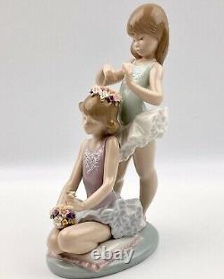 Lladro figurines'First Ballet' No 5714. Girls ballerinas with flowers