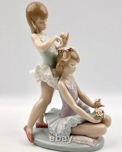 Lladro figurines'First Ballet' No 5714. Girls ballerinas with flowers