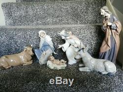 Lladro nao 19 figures figurines nativity set pre owned job lot bargin