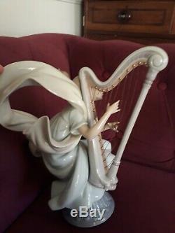 Lladro'the Harpist' Very Large 13 Figurine Retired Perfect