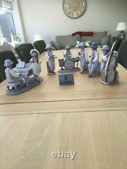 Lladro very rare 6 piece jazz band model numbers 5832,5833,5834,5928,5929,5930