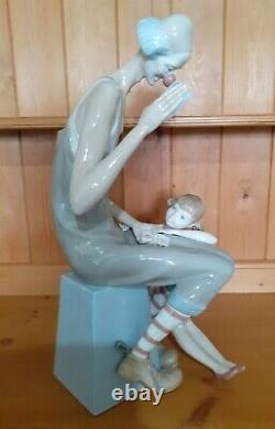 Lovely Large Lladro Figurine Clown & Little Ballerina'magic' 16 Inch Tall