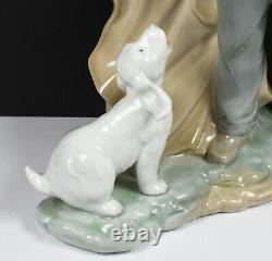 Lovely Large Lladro Nao Figure Fighting The Dog 02000161