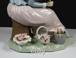 Lovely Large Lladro Nao Figure Flowers From My Garden 0419 1992